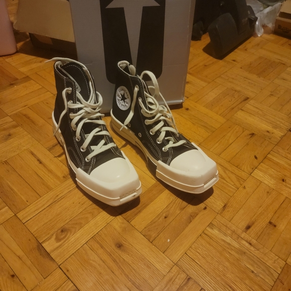 Rick Owens X Converse Turbodrk Hi Black/White - Picture 4 of 10